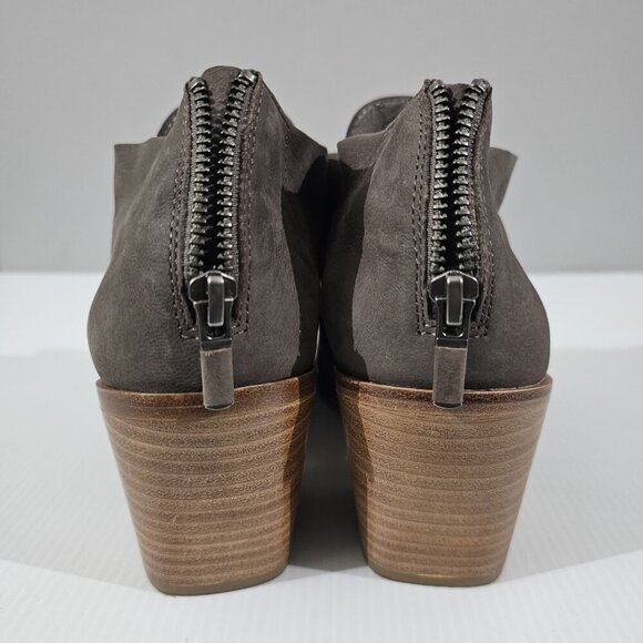 NEW Eileen Fisher Ember Low Ankle Bootie Women 10 Taupe Brown Leather Block Heel - Picture 7 of 13